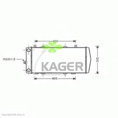 Радиатор, охлаждение двигателя KAGER купить