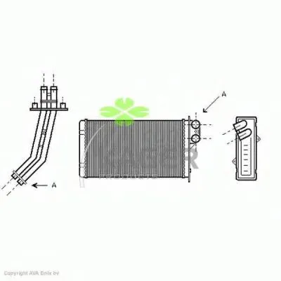 Теплообменник, отопление салона KAGER купить