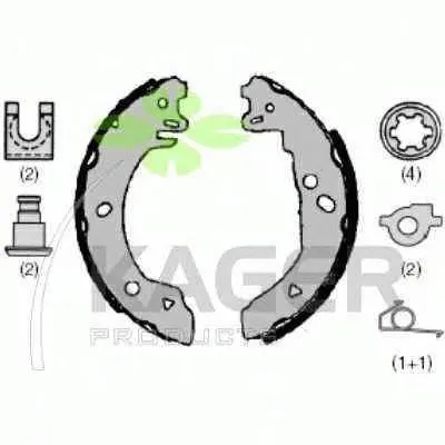 Комплект тормозных колодок KAGER купить