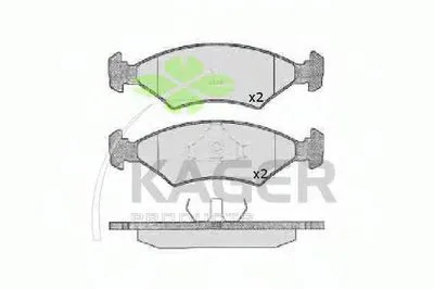 Комплект тормозных колодок, дисковый тормоз KAGER купить