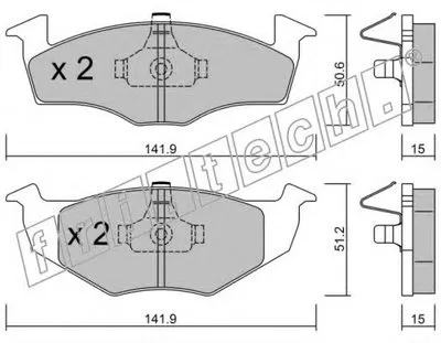 Комплект тормозных колодок, дисковый тормоз fri.tech. купить