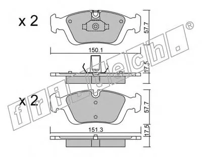 Комплект тормозных колодок, дисковый тормоз fri.tech. купить