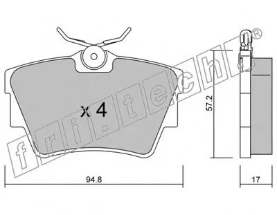 Комплект тормозных колодок, дисковый тормоз fri.tech. купить