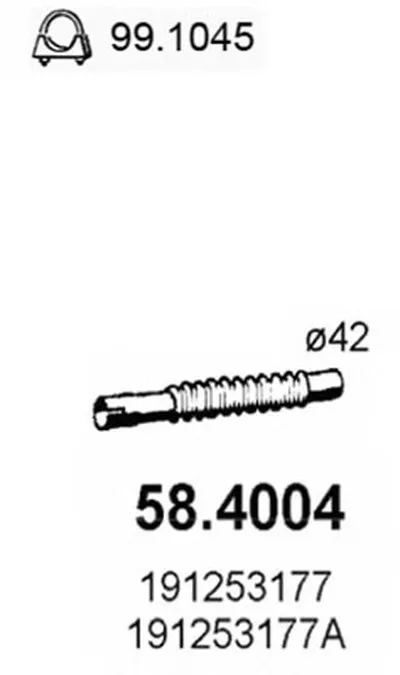 Труба выхлопного газа ASSO купить