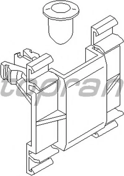 Зажим, молдинг / защитная накладка TOPRAN купить