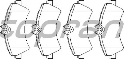 Комплект тормозных колодок, дисковый тормоз TOPRAN купить
