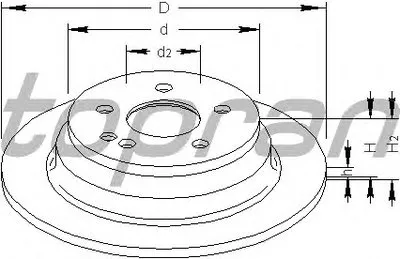 Тормозной диск COATED TOPRAN купить