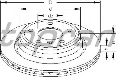Тормозной диск COATED TOPRAN купить