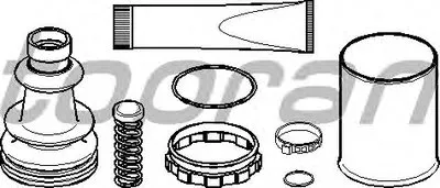 Комплект пылника, приводной вал TOPRAN купить