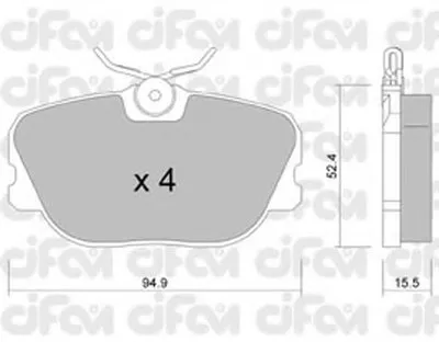 Комплект тормозных колодок, дисковый тормоз CIFAM купить