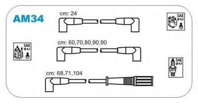 Комплект проводов зажигания JANMOR купить