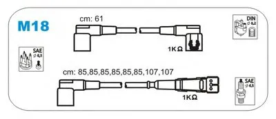 Комплект проводов зажигания JANMOR купить