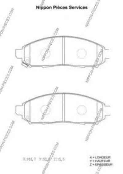 Комплект тормозных колодок, дисковый тормоз NPS купить
