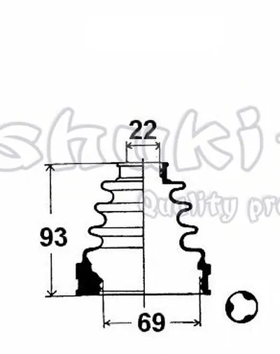 Комплект пылника, приводной вал ASHUKI купить