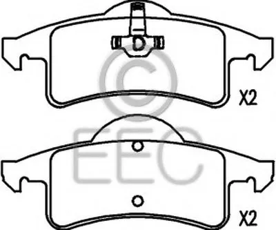 Комплект тормозных колодок, дисковый тормоз EEC купить
