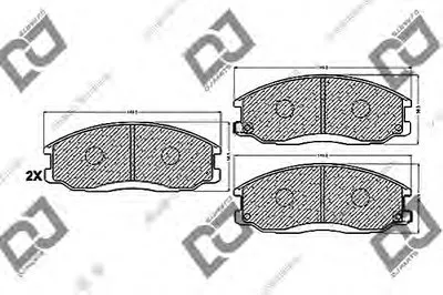 Комплект тормозных колодок, дисковый тормоз DJ PARTS купить