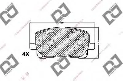 Комплект тормозных колодок, дисковый тормоз DJ PARTS купить