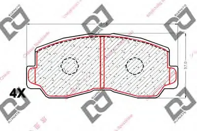 Комплект тормозных колодок, дисковый тормоз DJ PARTS купить
