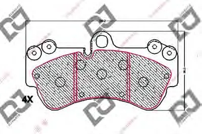 Комплект тормозных колодок, дисковый тормоз DJ PARTS купить
