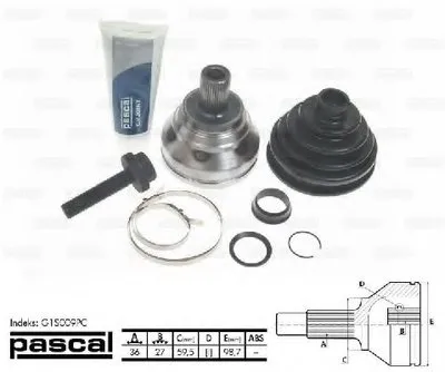 Шарнирный комплект, приводной вал PASCAL купить