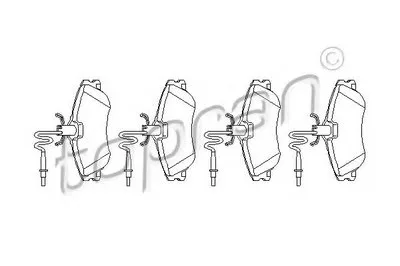 Комплект тормозных колодок, дисковый тормоз TOPRAN купить