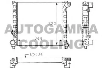 Радиатор, охлаждение двигателя AUTOGAMMA купить