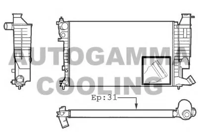 Радиатор, охлаждение двигателя AUTOGAMMA купить
