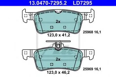 Комплект тормозных колодок, дисковый тормоз ATE Ceramic ATE купить