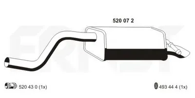 Глушитель выхлопных газов конечный ERNST купить