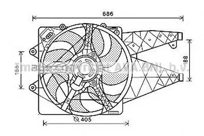 Вентилятор, охлаждение двигателя AVA QUALITY COOLING купить