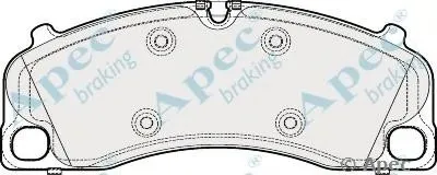 Комплект тормозных колодок, дисковый тормоз APEC braking купить