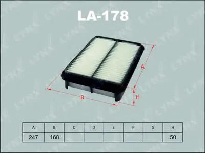 Воздушный фильтр LYNXauto купить