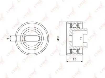Натяжной ролик, ремень ГРМ LYNXauto купить