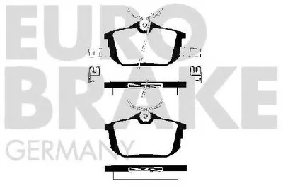 Комплект тормозных колодок, дисковый тормоз EUROBRAKE купить