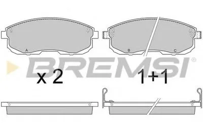 Комплект тормозных колодок, дисковый тормоз BREMSI купить