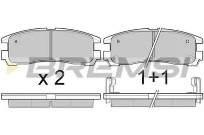 Комплект тормозных колодок, дисковый тормоз BREMSI купить