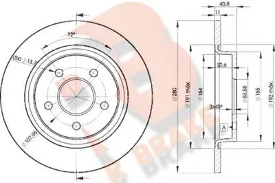 Тормозной диск R BRAKE купить