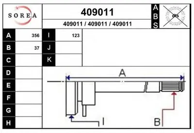 Шарнирный комплект, приводной вал EAI купить