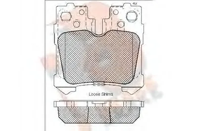 Комплект тормозных колодок, дисковый тормоз R BRAKE купить