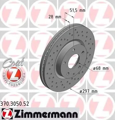 Тормозной диск SPORT BRAKE DISC COAT Z ZIMMERMANN купить
