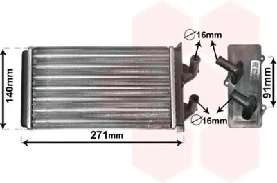 Теплообменник, отопление салона VAN WEZEL купить