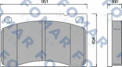 Комплект тормозных колодок, дисковый тормоз FOMAR Friction купить
