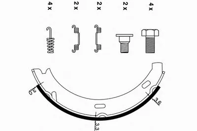 Комплект тормозных колодок, стояночная тормозная система HELLA купить