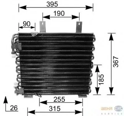 Конденсатор, кондиционер BEHR HELLA SERVICE HELLA купить