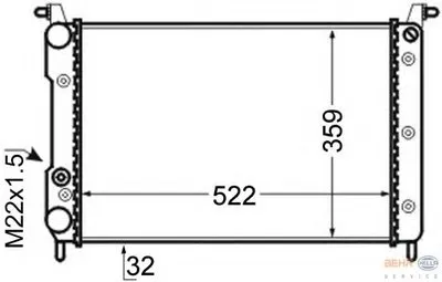 Радиатор, охлаждение двигателя BEHR HELLA SERVICE HELLA купить