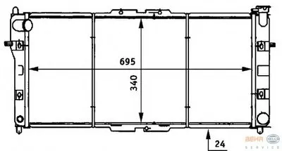 Радиатор, охлаждение двигателя BEHR HELLA SERVICE HELLA купить