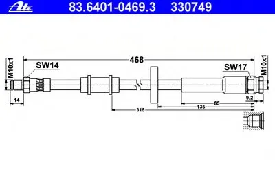 Тормозной шланг ATE купить