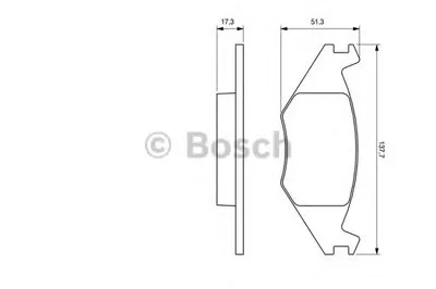 Комплект тормозных колодок, дисковый тормоз BOSCH купить
