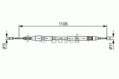 Трос, стояночная тормозная система BOSCH купить
