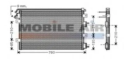 Конденсатор, кондиционер VAN WEZEL купить
